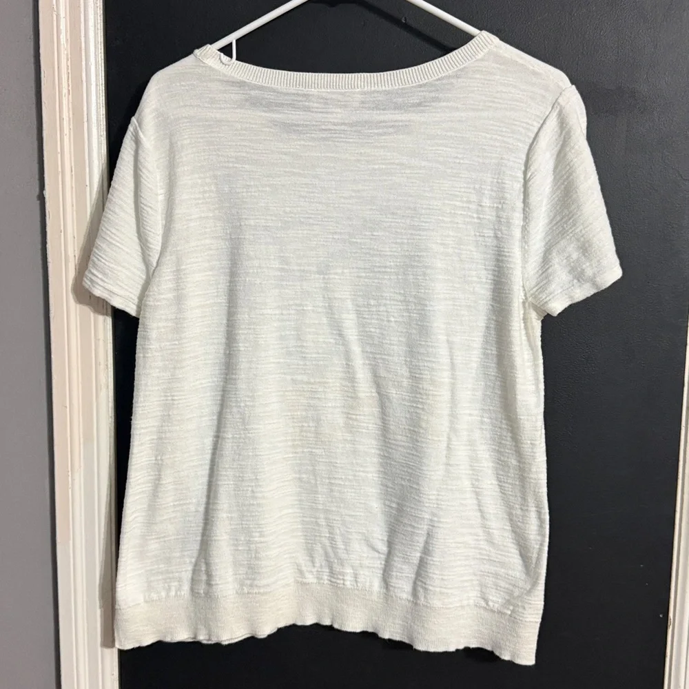 LOFT Outlet Sheer Eyeglass Top Size: L - Picture 2 of 5